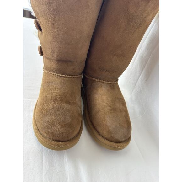 UGG Tall Women's Bailey Button Triplet Chestnut Brown Boots Size 5 - Picture 5 of 14